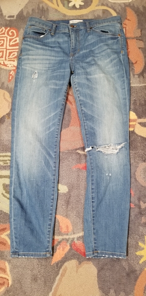 Madewell Denim - Madewell 9in highrise distressed skinny jeans 10